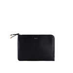 Laptoptasche schwarz recyceltes Leder