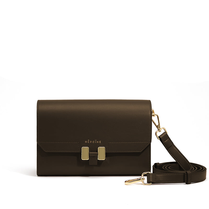 Handtasche schwarz recyceltes Leder Wildleder