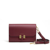 Handtasche rot recyceltes Leder Wildleder