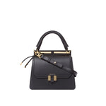 Handtasche Marlene schwarz recyceltes Leder