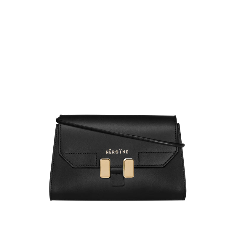 Handtasche schwarz recyceltes Leder Wildleder