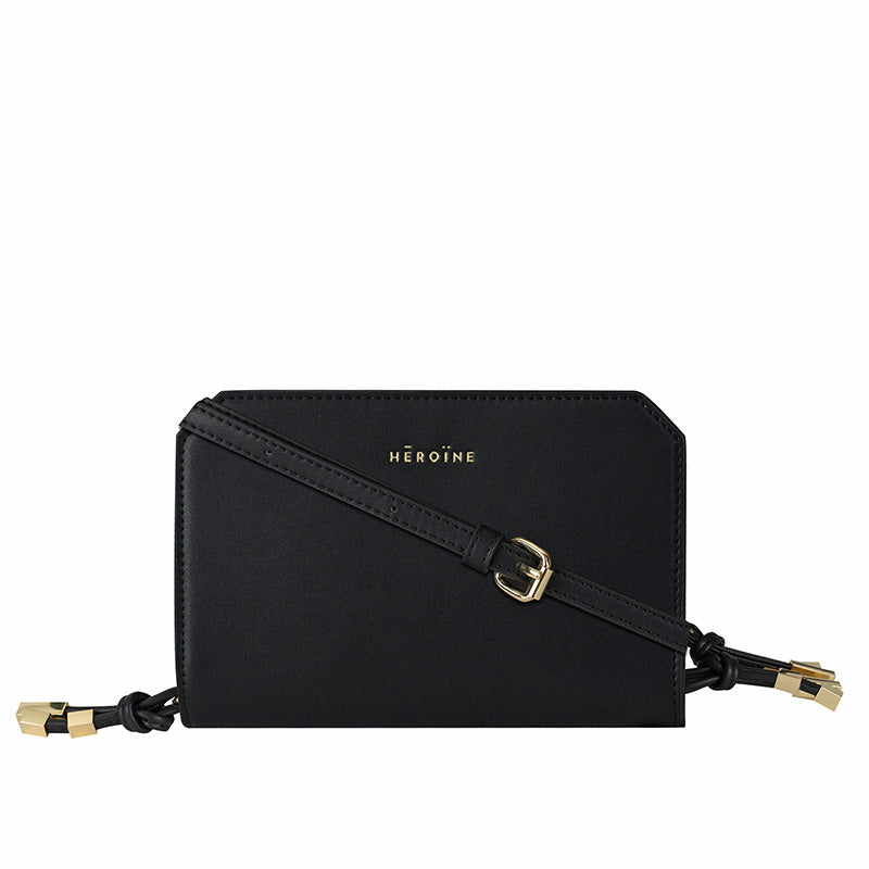Handtasche Handytasche Pheline schwarz recyceltes Leder