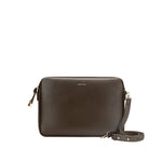 Laptoptasche dark khaki recyceltes Leder