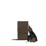 Handytasche dark khaki braun recyceltes Leder