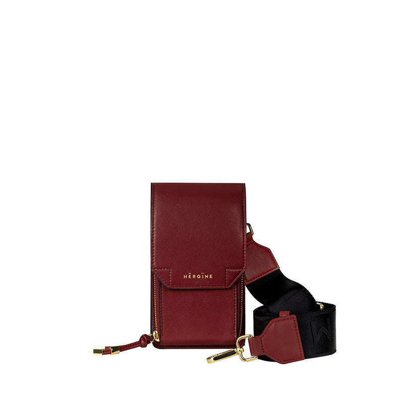 Handytasche rot recyceltes Leder