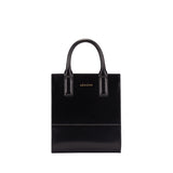 Handtasche nano schwarz recyceltes Leder