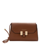 Handtasche cognac braun recyceltes Leder Wildleder