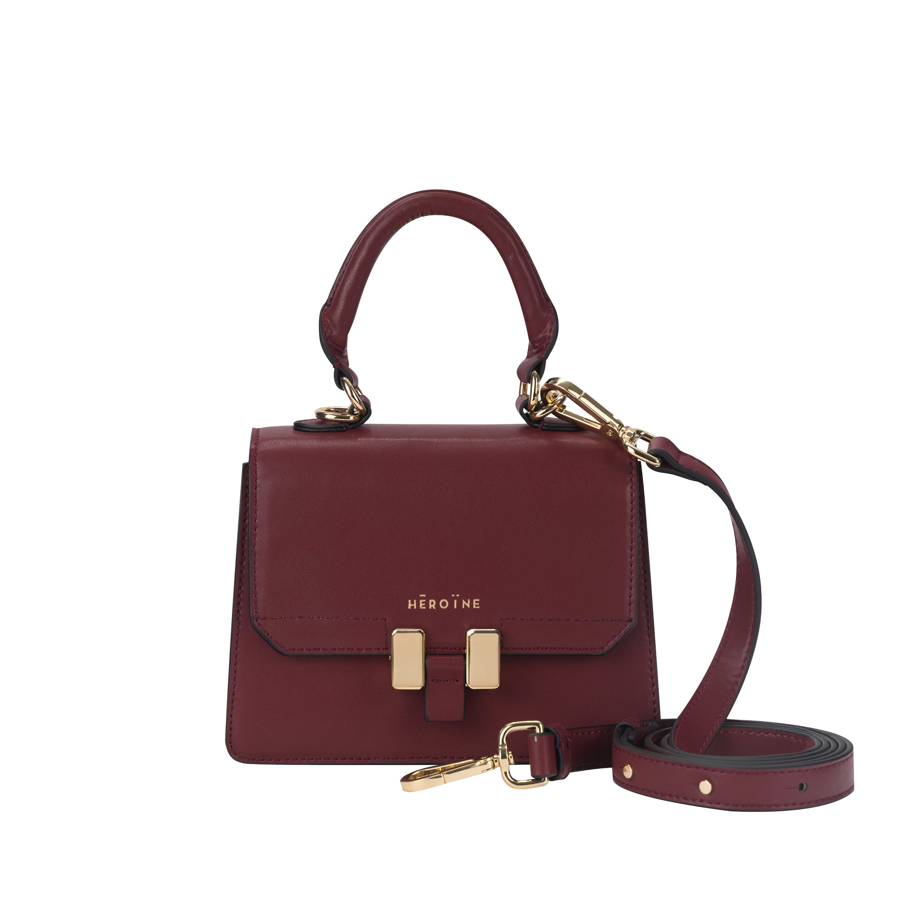Handtasche Marlene rot recyceltes Leder Wildleder