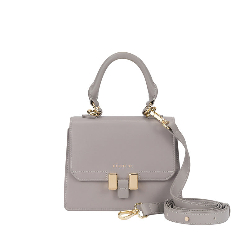 Handtasche Marlene soft taupe grau recyceltes Leder